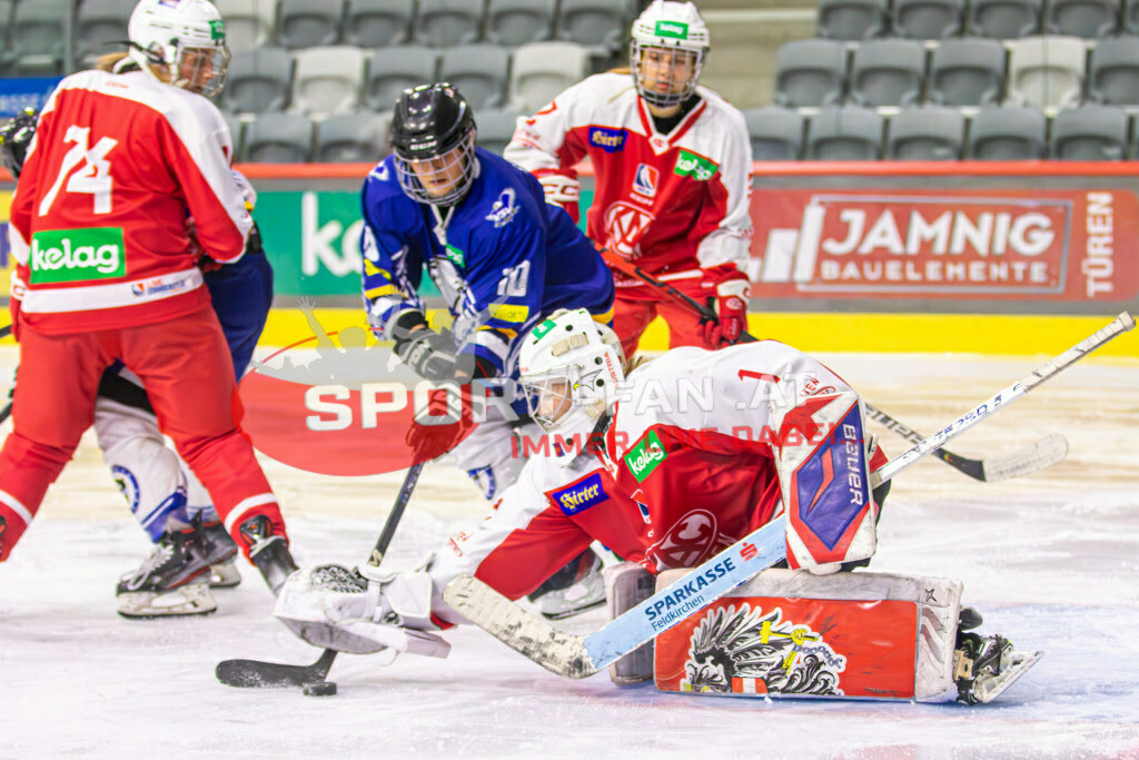 Eishockey DEBL 2023/24 | Eishockey DEBL 2023/24, KAC Frauen - Villach Lady Hawks am 27.09.2023 in Klagenfurt (Heidi Horten Arena), Austria, (Photo by Ernst Krawagner sport-fan.at) - Realisiert mit Pictrs.com
