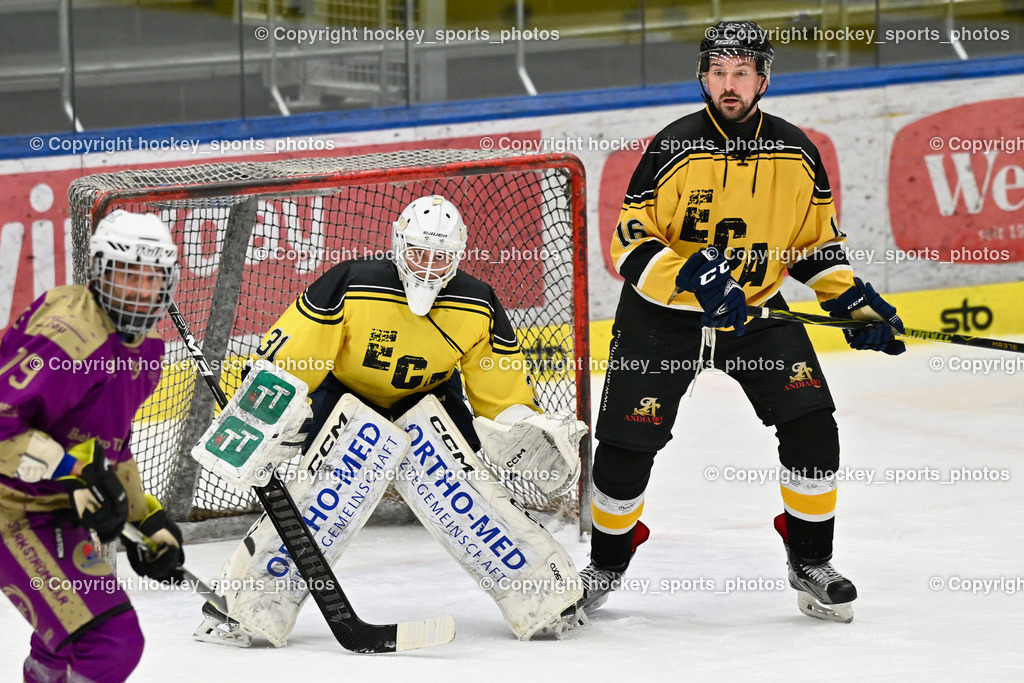 EC Kellerberg vs. EC Arnoldstein | #31 Zimmermann Max EC Arnoldstein, #16 Rossmann Manuel EC Arnoldstein, EC Kellerberg vs. EC Arnoldstein, EC Kellerberg vs. EC Arnoldstein am 31.01.2025 in Villach (Stadthalle Villach), Austria, (Photo by Bernd Stefan)