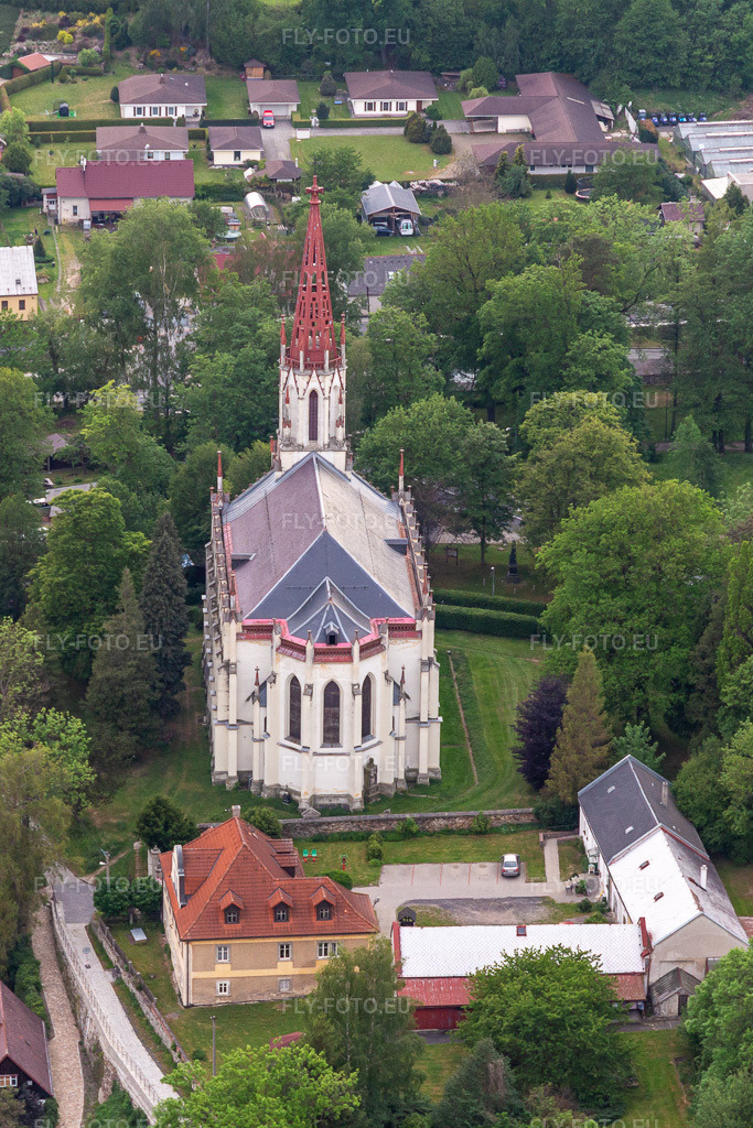 Vue aérienne: Église 