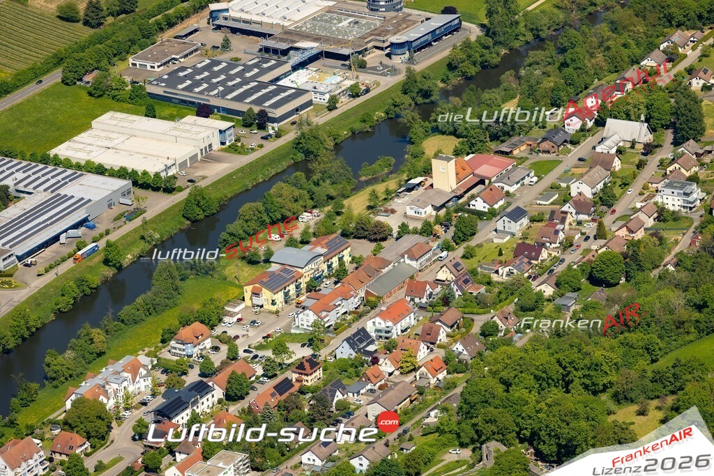 Klassische Luftaufnahme ohne Drohne zeigt:Neu Wülfingen bei Forchtenberg - Die Luftbildaufnahme wurde 2025 vom UL-Flugzeug heraus erstellt ( keine Drohne ) - Hochauflösende Luftaufnahme -Nicht vergleichbar mit Google Maps oder Satelittenbilder- Die Geschenkidee !Mit Lizenz und Bildrechte bestellbar