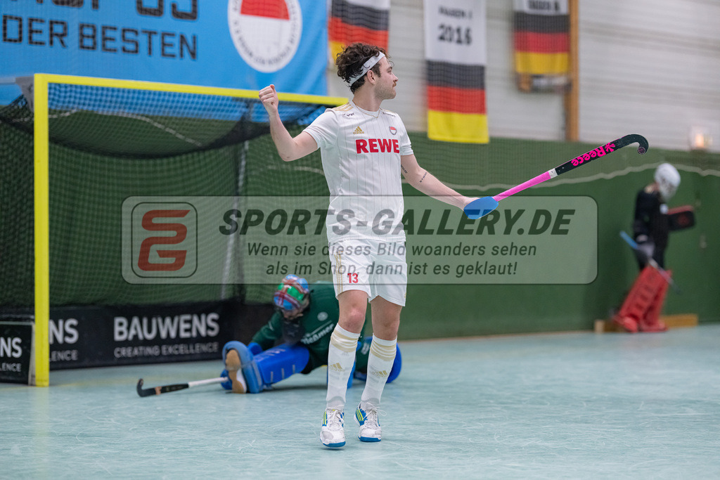 HK_20230128_103719 | 1. Bundesliga 1/4 Finale ( Herren ) Rot-Weiss Köln - Club an der Alster am 28.1.2023 Rot-Weiss Köln  , Köln , Florian Pelzner ( Rot-Weiss Köln #13 )