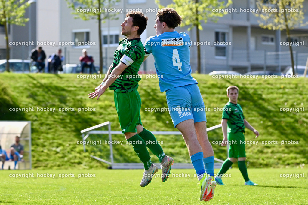 SC Landskron vs. SVG Bleiburg | #17 Julian Brandstätter SC Landskron, #4 Raphael Huber SVG Bleiburg, SC Landskron vs. SVG Bleiburg, SC Landskron vs. SVG Bleiburg am 28.04.2024 in Villach (Sportzentrum Landskron), Austria, (Photo by Bernd Stefan)