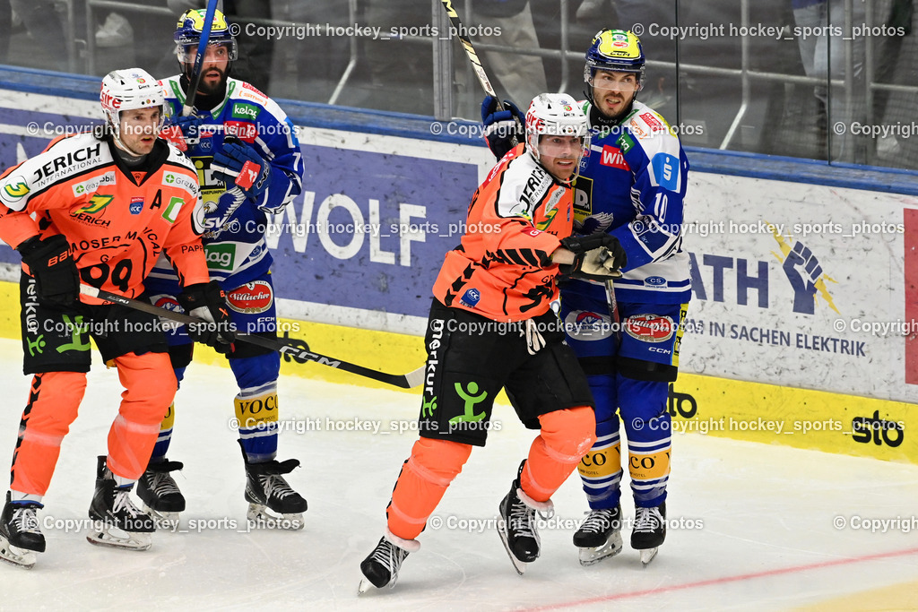 EC IDM WÄRMEPUMPEN VSV vs. MOSER MEDICAL GRAZ99ERS | #10 Chris Collins Graz 99ers, #10 Thomas Vallant EC VSV, #17 Manuel Ganahl Graz 99ers, #71 Steven Strong EC VSV, EC IDM WÄRMEPUMPEN VSV vs. MOSER MEDICAL GRAZ99ERS, EC IDM WÄRMEPUMPEN VSV vs. MOSER MEDICAL GRAZ99ERS am 12.03.2026 in Villach (Stadthalle Villach), Austria, (Photo by Bernd Stefan)