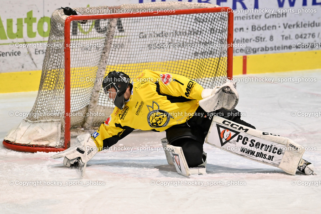 ESC SPARKASSE STEINDORF vs. MET PHOTOVOLTAIK HORNETS SPITTAL | #1 Zauchner Rene EC Hornets Spittal, ESC SPARKASSE STEINDORF vs. MET PHOTOVOLTAIK HORNETS SPITTAL, ESC SPARKASSE STEINDORF vs. MET PHOTOVOLTAIK HORNETS SPITTAL am 22.11.2025 in Steindorf (Ossiachersee Halle), Austria, (Photo by Bernd Stefan)