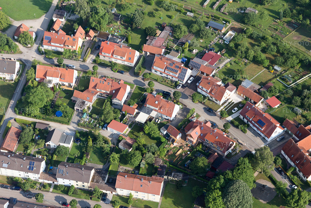 Luftbild: Tannenbergstr im Ortsteil Riedlingen in Donauwörth im Bundesland Bayern in Deutschland. Foto: IMG_101687.jpg vom 08.07.2017 durch Werner Riehm/FLY-FOTO.de