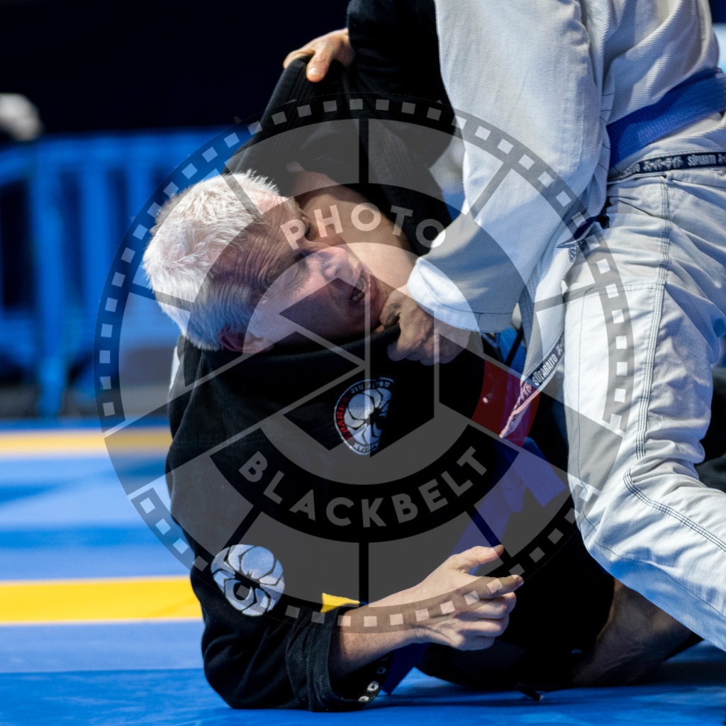 20240122PBB6092 | Fighters compete during the second day of the IBJJF European Championship in Paris, France, on January 22, 2024.
