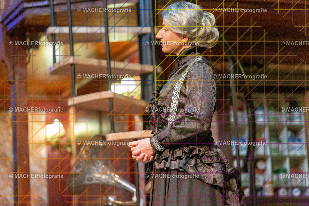 137_MFL-2025 | Portraitbilder von Regisseur; Darsteller; Techniker; Maske; Kostüme; Chor; Musiker; Bilderserie der Generalprobe und der Premierenvorstellung, Szenenbilder; Ausdrucksstudien; Bühnenüberblick; Bühnenkulissen; Pressefotos inkl. Redaktionsfoto Darstellergruppe.