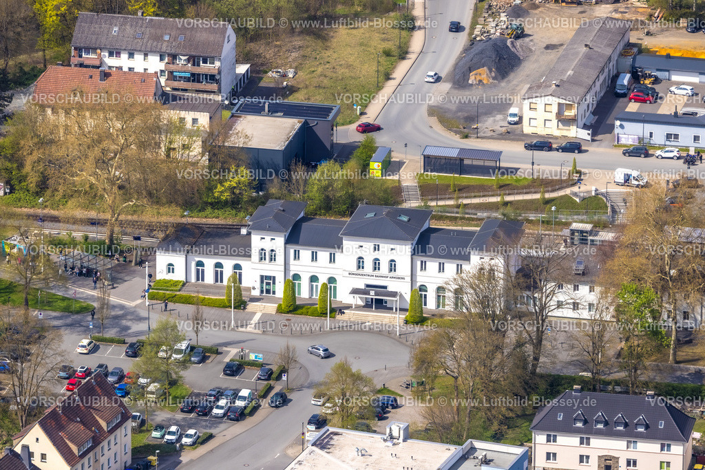 Arnsberg260402641 | Luftbild, Bahnhof und Bürgerzentrum Arnsberg, Obereimer, Arnsberg, Sauerland, Nordrhein-Westfalen, Deutschland