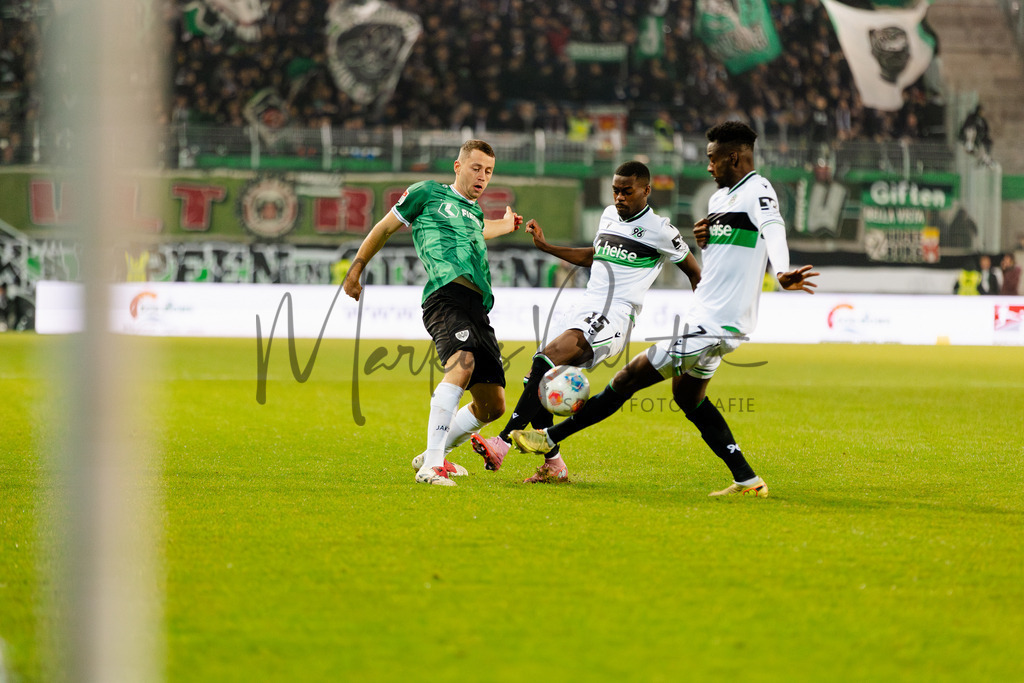 2. Bundesliga, Saison 2025/26, 15. Spieltag: SC Preußen Münster - Hannover 96 | Münster, 05.12.2025: 2. Bundesliga, 15. Spieltag, SC Preußen Münster gegen Hannover 96 im LVM-Preußenstadion in Münster. Foto: sportfotografie.ms | Markus Paletta - Realisiert mit Pictrs.com