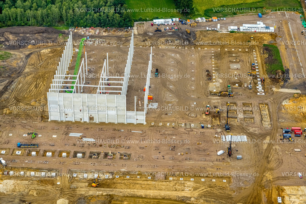 Dorsten220604568 | Luftbild, Baustelle für den Industriepark Große Heide, ehem. Schachtanlage Wulfen 1/2 der Zeche Fürst Leopold, Barkenberg, Dorsten, Ruhrgebiet, Nordrhein-Westfalen, Deutschland