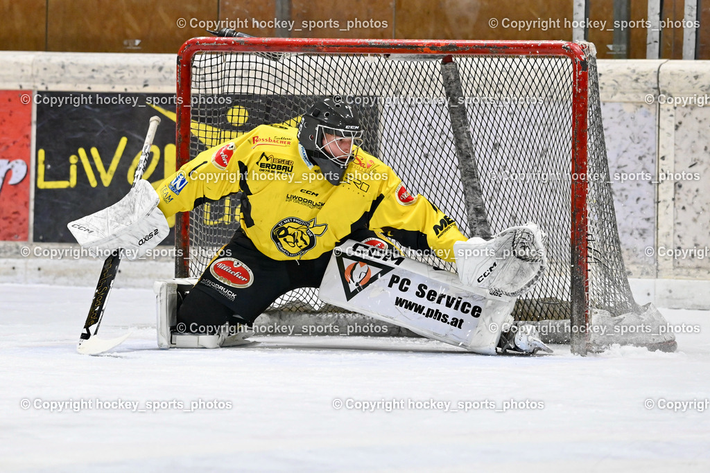 EC Hornets Spittal vs. ESC Steindorf 23.2.2024 | #1 Zauchner Rene EC Hornets Spittal, EC Hornets Spittal vs. ESC Steindorf 23.2.2024, EC Hornets Spittal vs. ESC Steindorf 23.2.2024 am 23.02.2024 in Spittal an der Drau (Eissportzentrum Spittal), Austria, (Photo by Bernd Stefan)