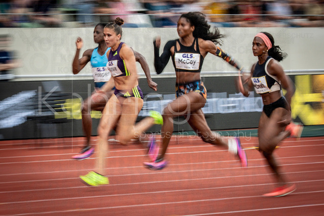 Golden Oval; Dresden, 31.05.2026 | DRESDEN , GERMANY - MAY 31: Rebekka Haase (GER / Germany) competes in the 100m preliminary round during the Golden Oval Continental Tour Silver meeting on May 31, 2026 at Heinz-Steyer-Stadion in Dresden, Saxony, Germany.