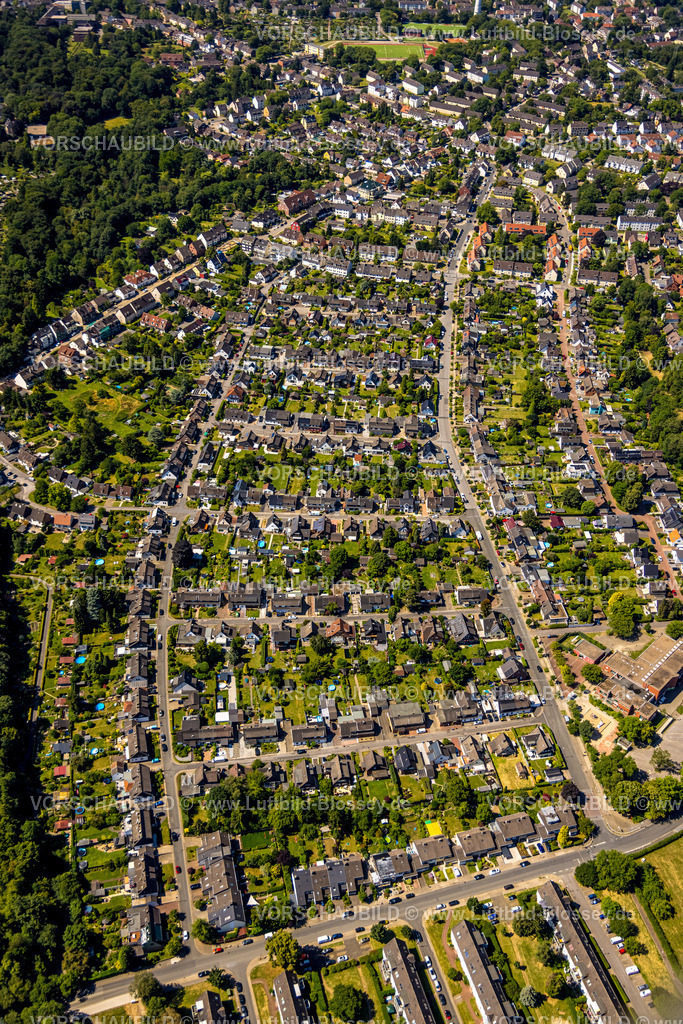 Essen230702756 | Luftbild, Reihenhaus-Wohnsiedlung zwischen Düppenberg und Triftstraße, Siedlergemeinschaft Gimkenshof, Gerschede, Essen, Ruhrgebiet, Nordrhein-Westfalen, Deutschland