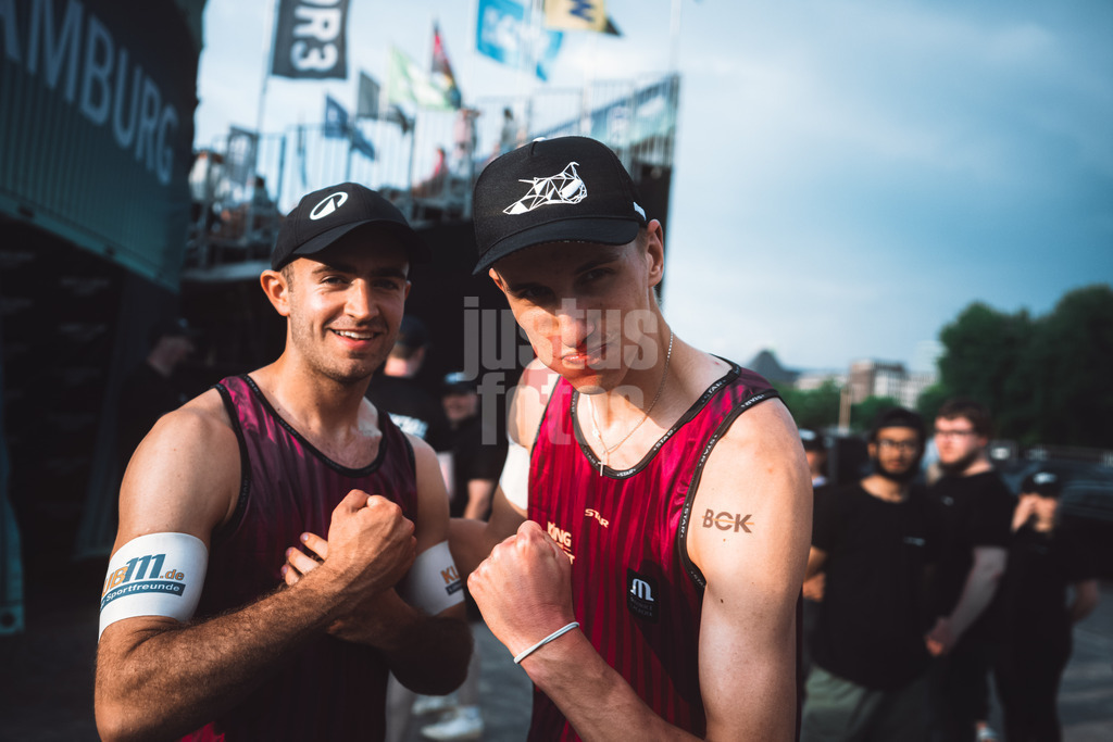 Beachvolleyball | Männer | Queen and King of the Court | Hamburg | 31.05.2024 | Tilo Rietschel (links) und Momme Lorenz (rechts)