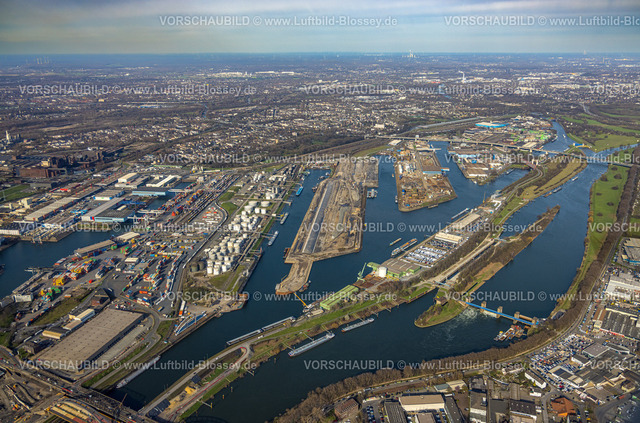 Duisburg230303200 | Luftbild, Duisburg Hafen, Ölinsel, Kohleninsel Containerterminal geplant - Duisburg Gateway Terminal, Schrottinsel, Ruhrort, Duisburg, Ruhrgebiet, Nordrhein-Westfalen, Deutschland