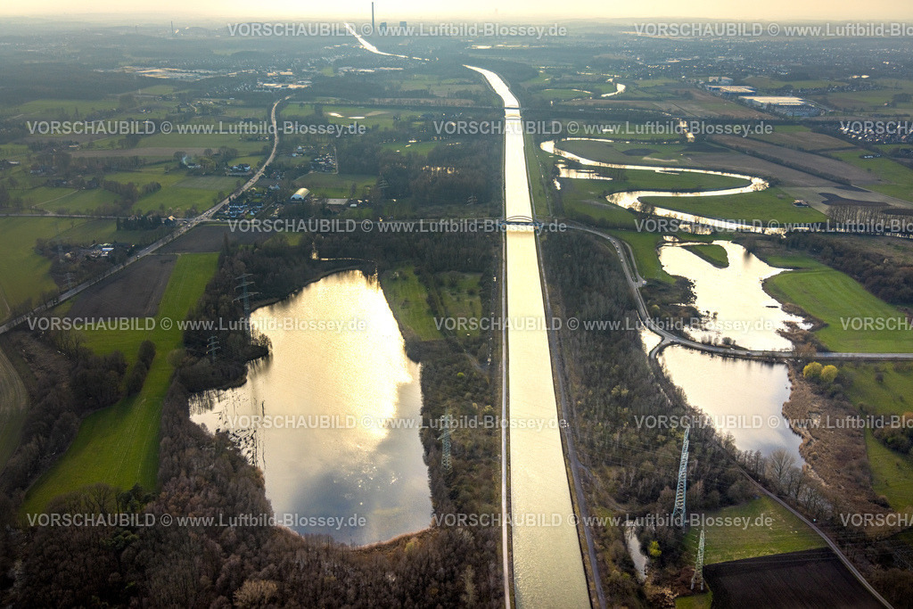 Hamm240305812 | Luftbild, NSG Naturschutzgebiet "Am Tibaum" mit Datteln-Hamm-Kanal, Fluss Lippe Mäander, Fernsicht zum Kraftwerk Bergkamen, Stadtbezirk Herringen, Hamm, Ruhrgebiet, Nordrhein-Westfalen, Deutschland