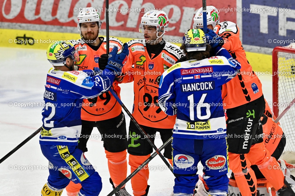 EC IDM WÄRMEPUMPEN VSV vs. MOSER MEDICAL GRAZ99ERS | #72 John Hughes EC VSV, #16 Kevin Hancock EC VSV, #21 Lukas Haudum Graz 99ers, #3 Frank Hora Graz 99ers, #18 Paul Stapelfeldt Graz 99ers, EC IDM WÄRMEPUMPEN VSV vs. MOSER MEDICAL GRAZ99ERS, EC IDM WÄRMEPUMPEN VSV vs. MOSER MEDICAL GRAZ99ERS am 17.03.2026 in Villach (Stadthalle Villach), Austria, (Photo by Bernd Stefan)