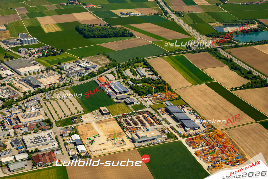 Das Luftbild zeigt Gernstall Mindelheim - Die Luftaufnahme wurde 2023 vom UL-Flugzeug aus erstellt ( keine Drohne ) - Hochauflösende Luftaufnahme - Für grossformatige Ausdrucke geeignet. Die Geschenkidee !Mit Lizenz und Bildrechte bestellbar