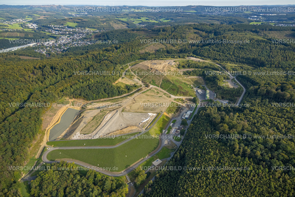 Siegen230912781 | Luftbild, Kreis-Abfalldeponie Fludersbach, Siegen-Lindenberg, Siegen, Siegerland, Nordrhein-Westfalen, Deutschland