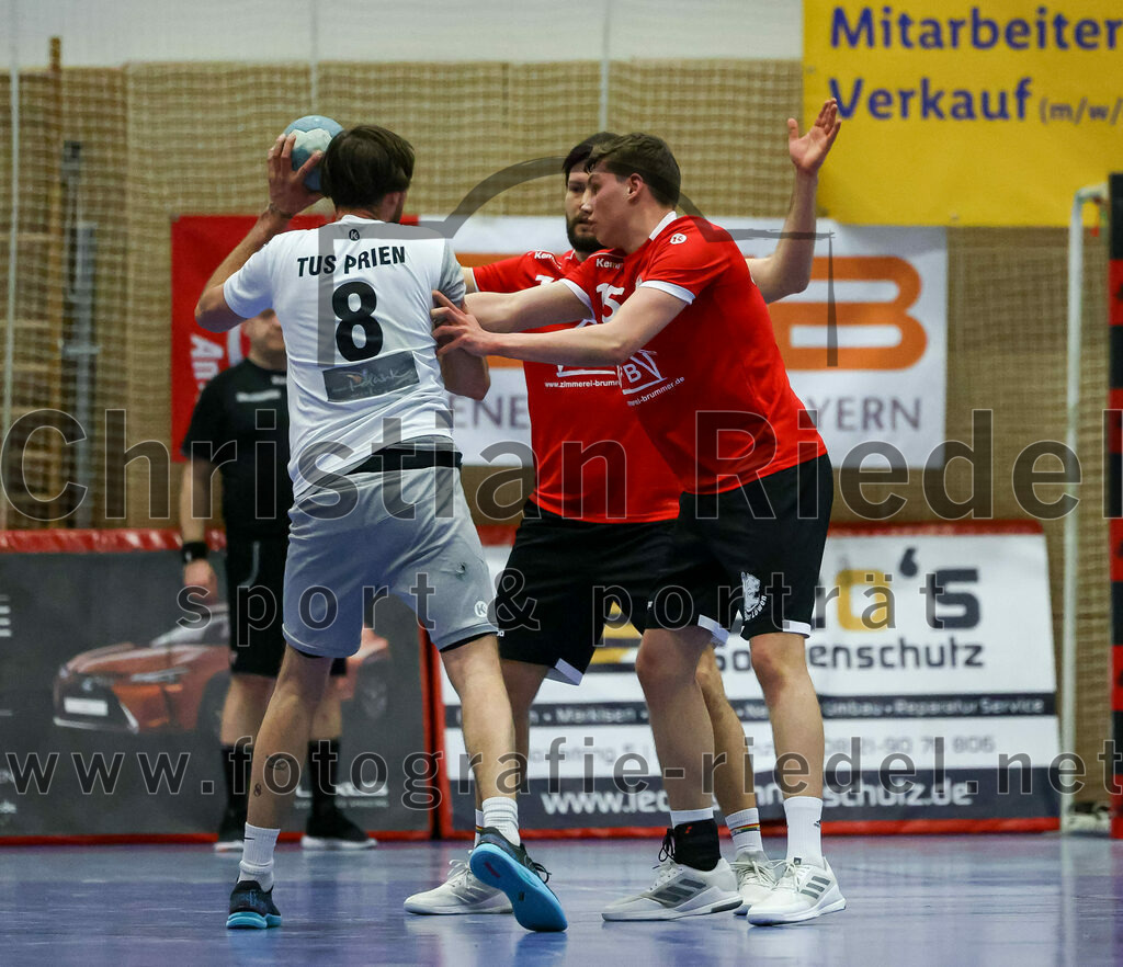 2023-04-01_049_SV_Anzing_gegen_TuS_Prien | Anzing, Deutschland, 01.04.2023:
Handball, Bezirksliga 2022 / 2023, 12. Spieltag, SV Anzing gegen TuS Prien, Endergebnis: 

Foto: Christian Riedel / fotografie-riedel.net