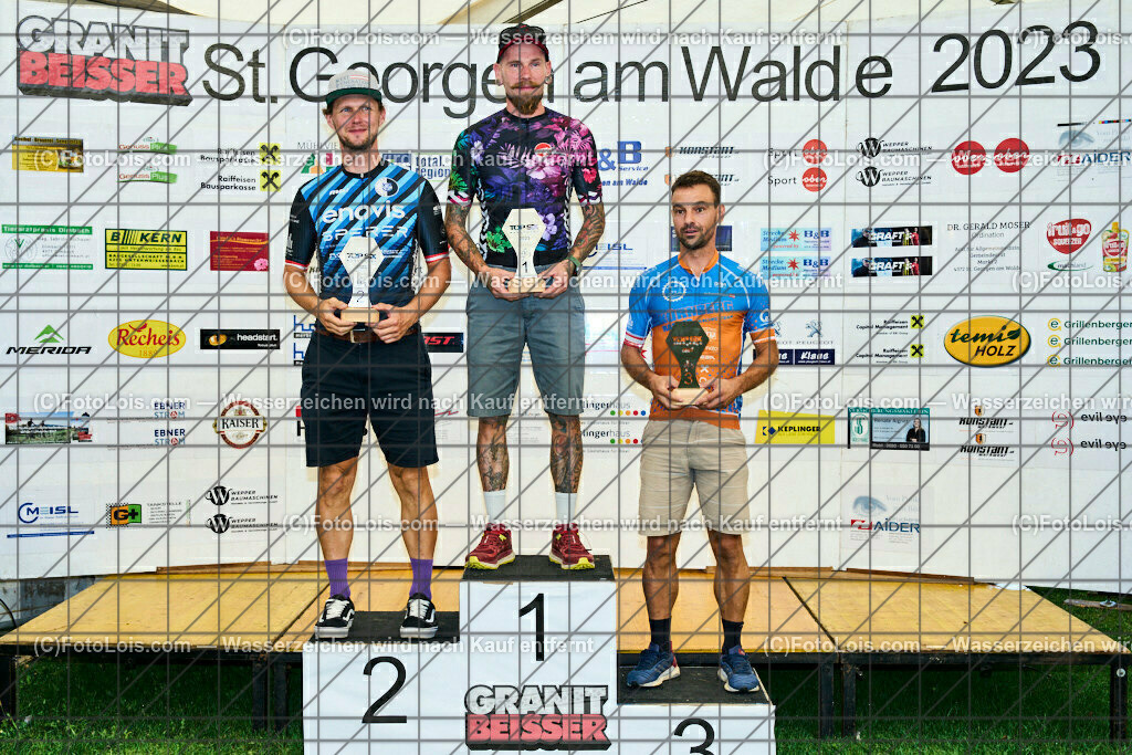 ALP8105_XXIX_GRANITBEISSER_Siegerehrung | (C)FotoLois.com, Alois Spandl, 29. GRANITBEISSER - Mountainbike-Marathon in St. Georgen am Walde, Start/Ziel/Siegerehrung, Sa 2. September 2023.