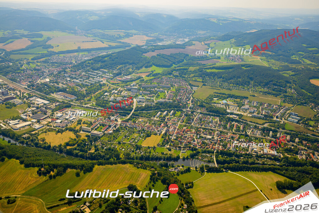 Luftaufnahme Volkstedt Rudolstadt - Die Luftaufnahme wurde 2025 vom UL-Flugzeug heraus erstellt ( ohne Drohne ) - Hochauflösende Luftaufnahme - für professionelle Ausdrucke geeignet. Die Geschenkidee !Mit Lizenz und Bildrechte bestellbar