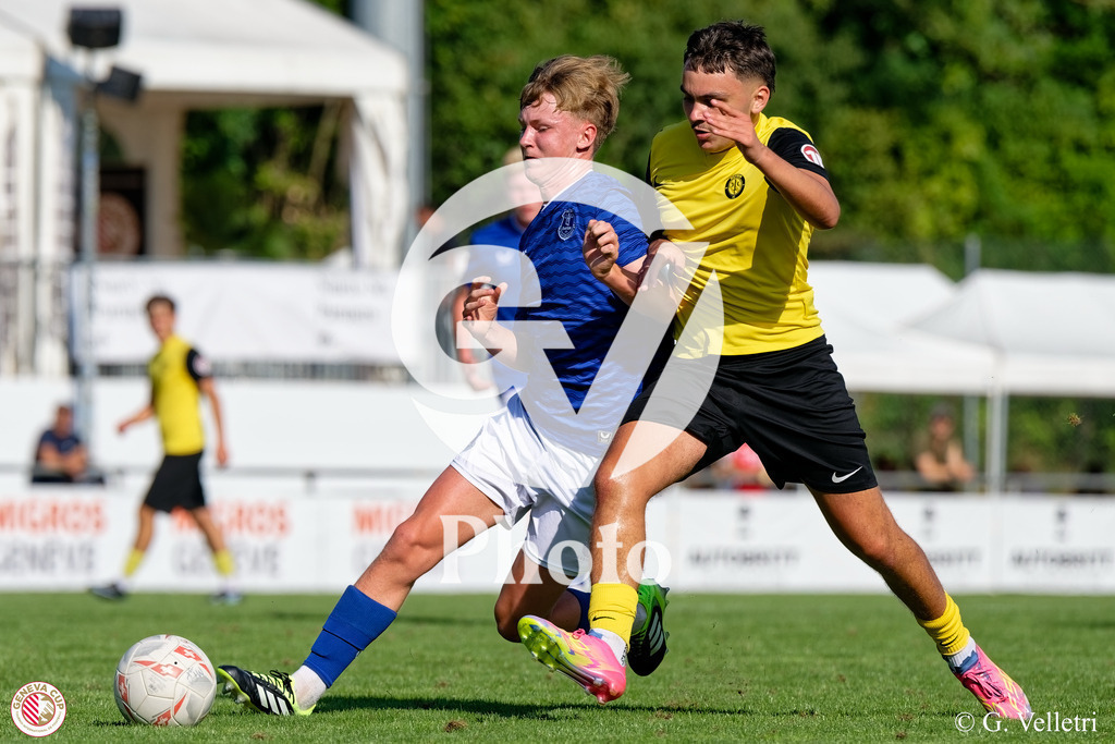 GenevaCup Group Phase - FC Meyrin v Everton FC | during the GenevaCup Group Phase match between FC Meyrin and Everton FC at Stade des Arberes in Meyrin, Switzerland