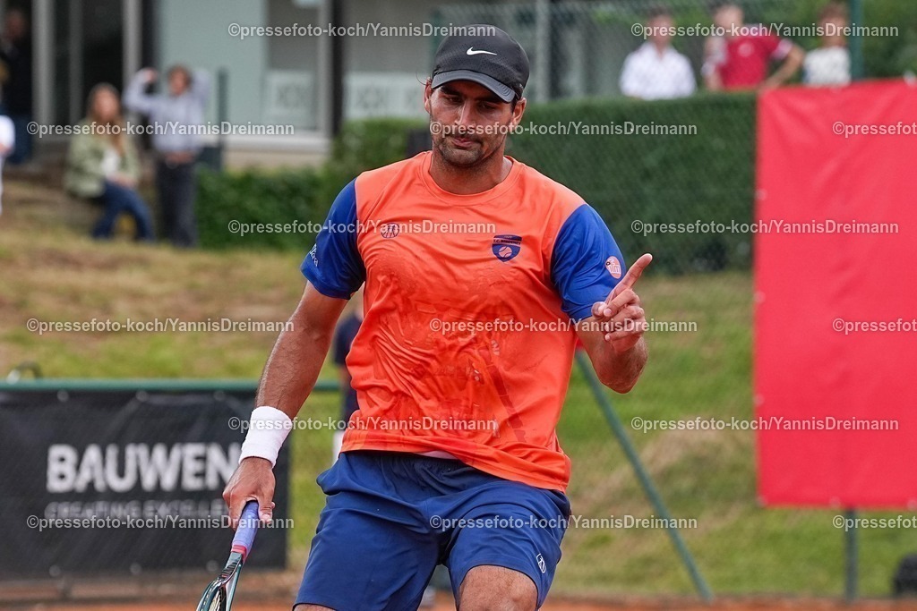 xYDR11072501048 | 11.07.2025, xydrx, Köln, Tennis, 1.Bundesliga Herren, Kölner THC Stadion Rot-Weiss 1 - TC Bredeney 1, Tennisanlage Olympiaweg: Benjamin Hassan ( TC Bredeney 1)