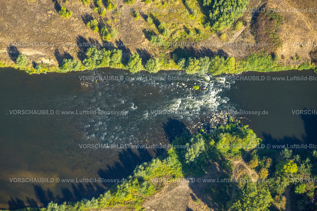 Wesel220806208 | Luftbild, Lippemündungsraum, Fluss Lippe, Gleitsohle - kräuselndes Wasser, nahe Lippeschlößchen, Fusternberg, Wesel, Ruhrgebiet, Nordrhein-Westfalen, Deutschland