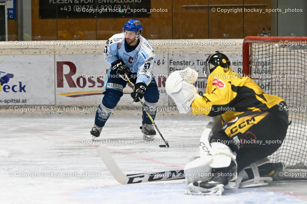 EC Spittal Hornets vs. ESC Steindorf 28.10.2023 | #57 Wilfan Franz, #1 Wilfan Franz