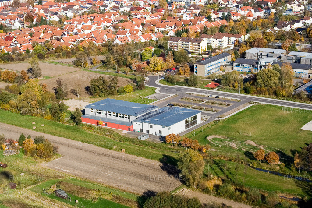 Luftbild: Bienwaldhalle Kandel in Kandel im Bundesland Rheinland-Pfalz in Deutschland. Foto: IMG_8831.jpg vom 05.11.2007 durch Werner Riehm/FLY-FOTO.de