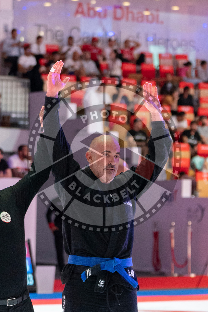 20231106PBB2445 | Fighters compete during the AJP World Master Championship in the Mubadala Arena in Abu Dhabi, Arab United Emirates, on November 6, 2023.