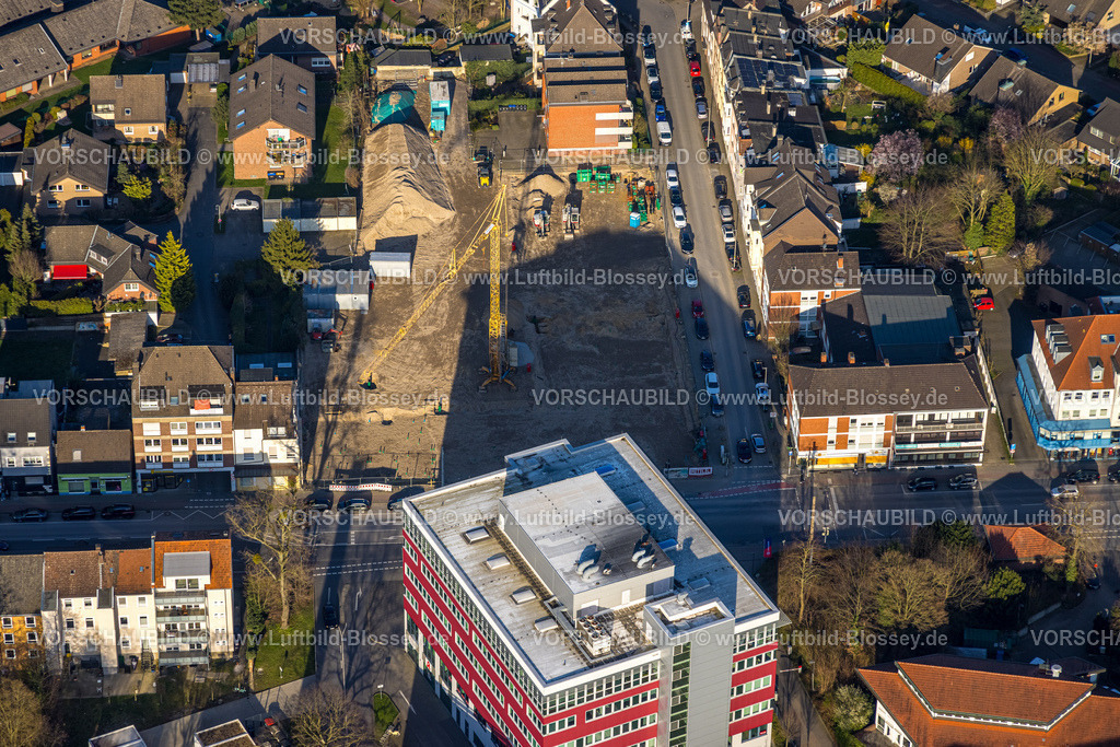 Hamm240305369 | Luftbild, Seniorencampus Baustelle mit Neubau an der Werler Straße gegenüber EVK evang. Krankenhaus, Mitte, Hamm, Ruhrgebiet, Nordrhein-Westfalen, Deutschland