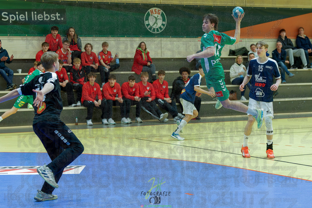 mJB Pokalrunde dt. Meisterschaft, TV Hüttenberg - TSV GWD Minden | mJB Pokalrunde dt. Meisterschaft, TV Hüttenberg - TSV GWD Minden am 15.03.2025 in Münchholzhausen (Sporthalle Münchholzhausen)Photo © 2025 - Jörg Heinrich - Realisiert mit Pictrs.com