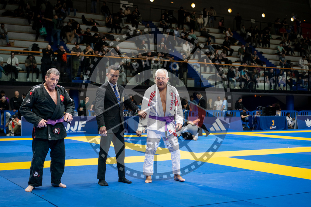 20240125PBB02661 | Fighters compete during the sixth day of the Brazilian Jiu-jitsu European Championship of the IBJJF in Paris, France, on January 25, 2024.