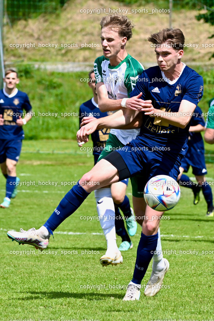ATUS Velden vs. VST Völkermarkt | #10 Mario Michael Kuester VST Völkermarkt, #18 Nicolas Manuel Modritz ATUS Velden, ATUS Velden vs. VST Völkermarkt, ATUS Velden vs. VST Völkermarkt am 30.05.2024 in St. Egyden (Sportpark St. Egyden), Austria, (Photo by Bernd Stefan)