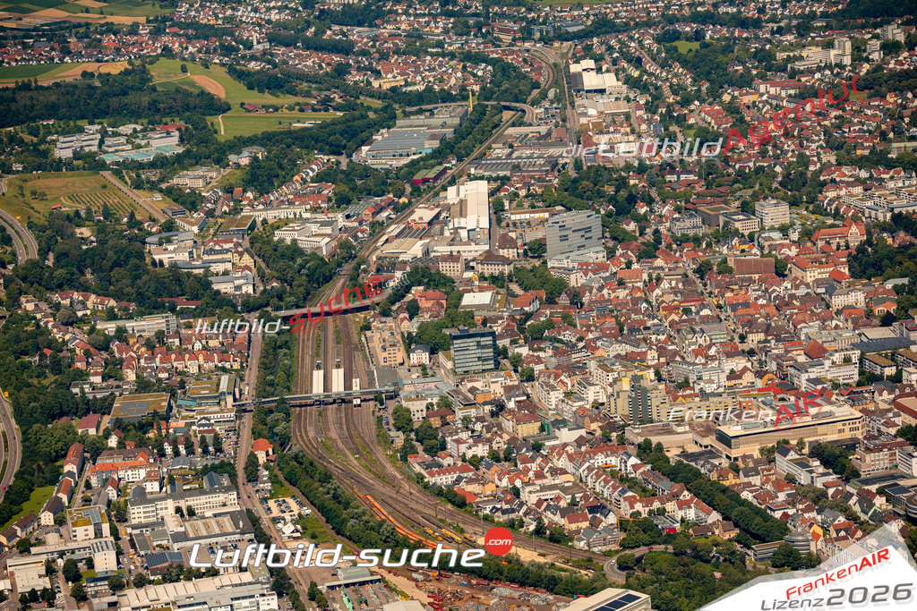 Das Luftbild zeigt :  Göppingen - Die Luftaufnahme wurde 2024 vom UL-Flugzeug aus erstellt ( keine Drohne ) - Hochauflösende Luftaufnahme - Für grossformatige Ausdrucke geeignet. Die Geschenkidee !Mit Lizenz und Bildrechte bestellbar