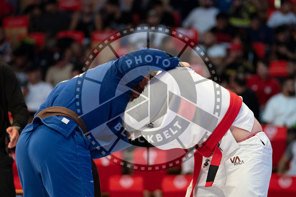 20231107PBB6061 | Fighters compete during the AJP World Master Championship in the Mubadala Arena in Abu Dhabi, Arab United Emirates, on November 7, 2023.