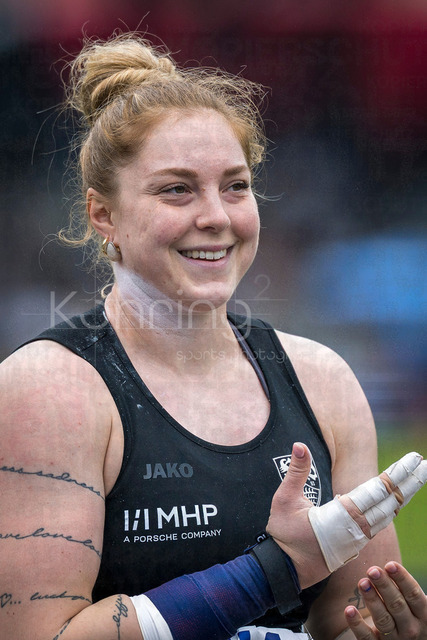 Deutsche Leichtathletik-Meisterschaften; Bochum-Wattenscheid, 26.07.2026 | Alina Korecki (VfB Stuttgart 1893), Kugelstossen; Deutsche Leichtathletik-Meisterschaften am 26.07.2026 im Lorheide-Stadion, Bochum-Wattenscheid (Nordrhein-Westfalen).