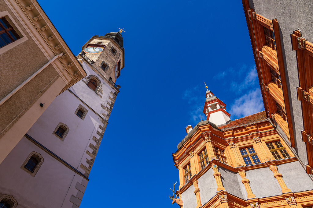 Blick auf historische Gebäude in der Stadt Görlitz | Blick auf historische Gebäude in der Stadt Görlitz.