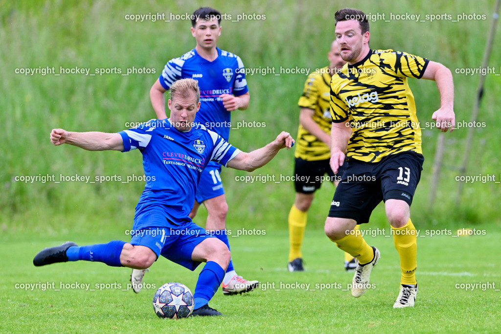 SV Wernberg vs. FC Faakersee | #18 Oliver Lerchner SV Wernberg, #13 Martin Tschernuth FC Faakersee, SV Wernberg vs. FC Faakersee, SV Wernberg vs. FC Faakersee am 01.06.2024 in Wernberg (Sportplatz Wernberg), Austria, (Photo by Bernd Stefan)