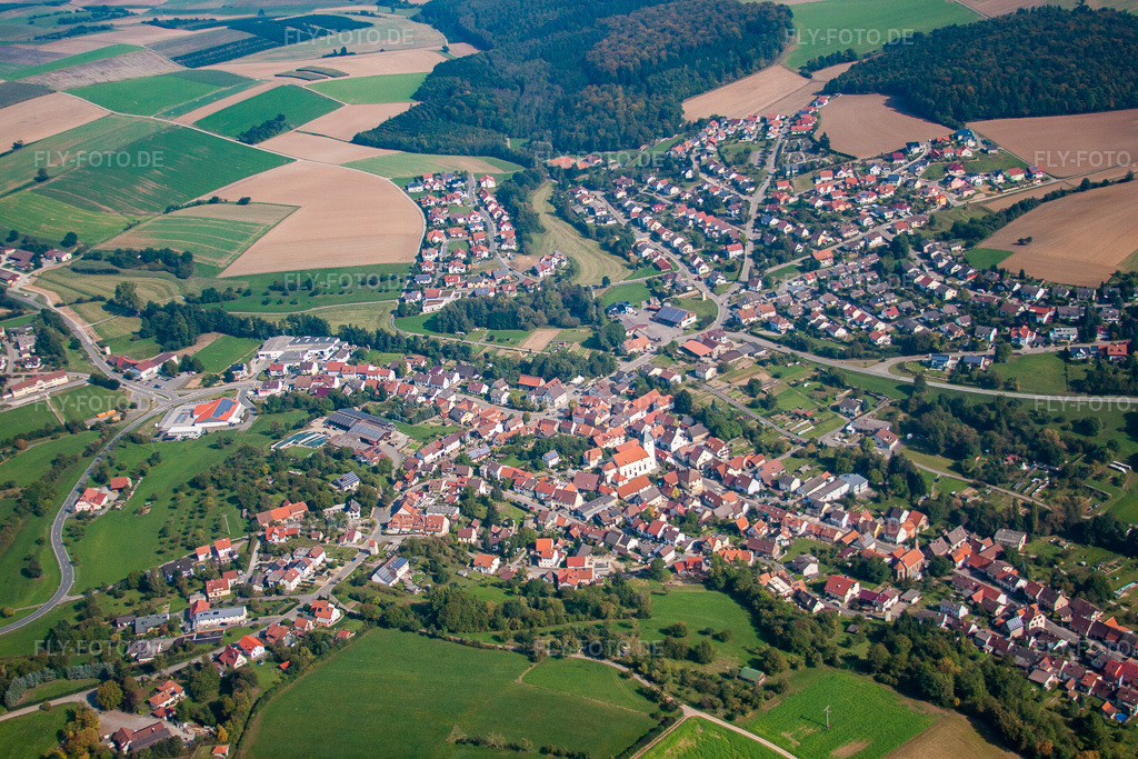 Luftbild: Ortsteil Sulzbach im Ortsteil Sulzbach in Billigheim im Bundesland Baden-Württemberg in Deutschland. Foto: IMG_45622-1669.jpg vom 25.09.2011 durch Werner Riehm/FLY-FOTO.de