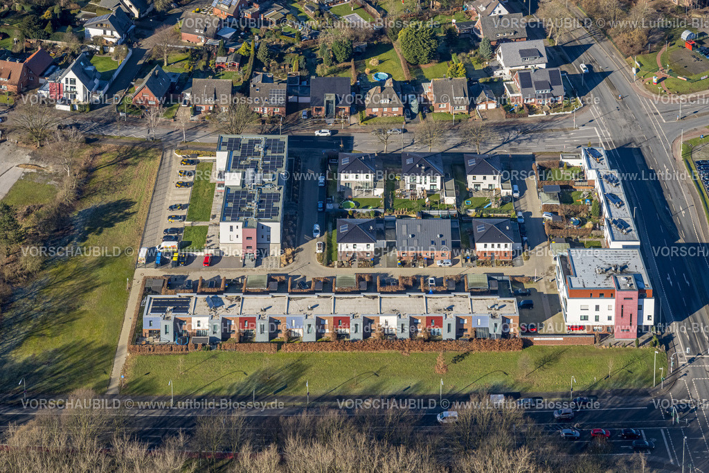Werne230203298 | Luftbild, Wohnsiedlung Grafenweg, Haus mit Solarpanels, Werne, Ruhrgebiet, Nordrhein-Westfalen, Deutschland