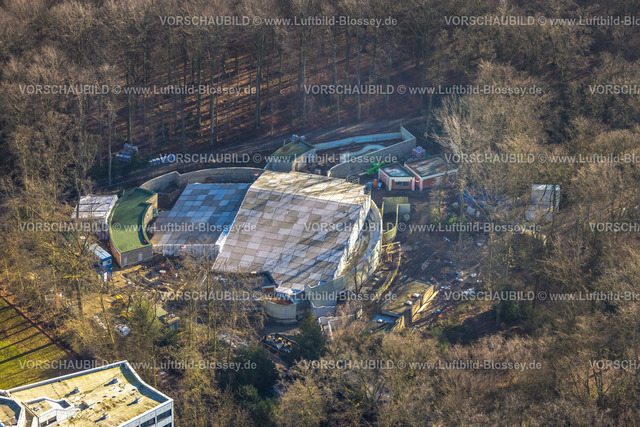 Dortmund240101236 | Luftbild, Robben-Gehege Neubau im Zoo Dortmund, Rombergpark-Lücklemberg, Dortmund, Ruhrgebiet, Nordrhein-Westfalen, Deutschland