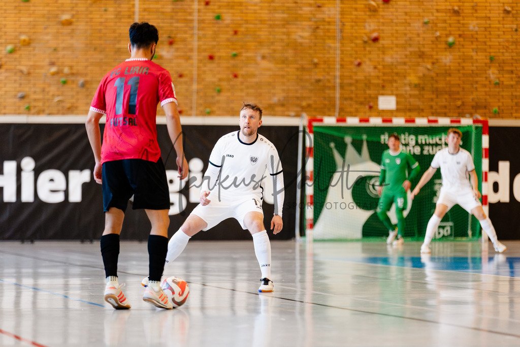 Futsal-Bundesliga, Saison 2025/2026, 2. Spieltag: SC Preußen Münster - FC Liria Futsal Berlin | Futsal-Bundesliga, Saison 2025/2026, 2. Spieltag, SC Preußen Münster empfängt FC Liria Berlin in der Universitäts-Sporthalle in Münster. Foto: sportfotografie.ms | Markus Paletta - Realisiert mit Pictrs.com