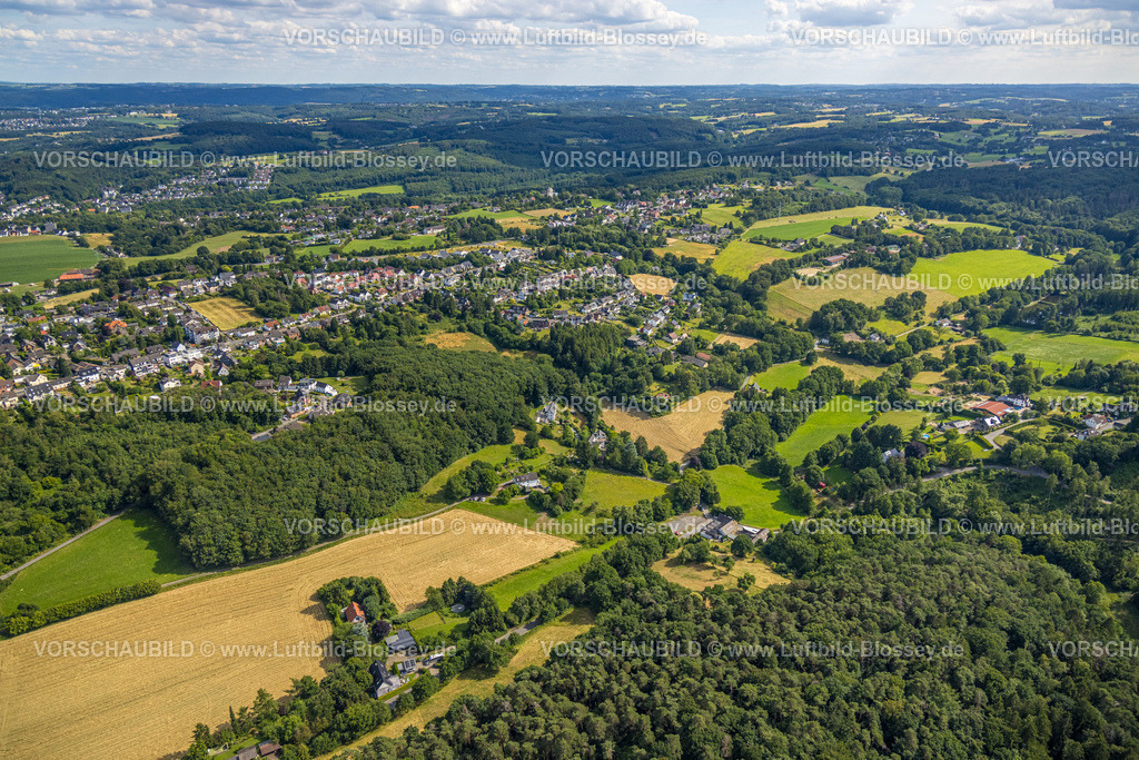 Witten230701489 | Luftbild, Wiesen und Felder Rauendahlstraße, Ortsansicht Ortsteil Bommern, Witten, Ruhrgebiet, Nordrhein-Westfalen, Deutschland