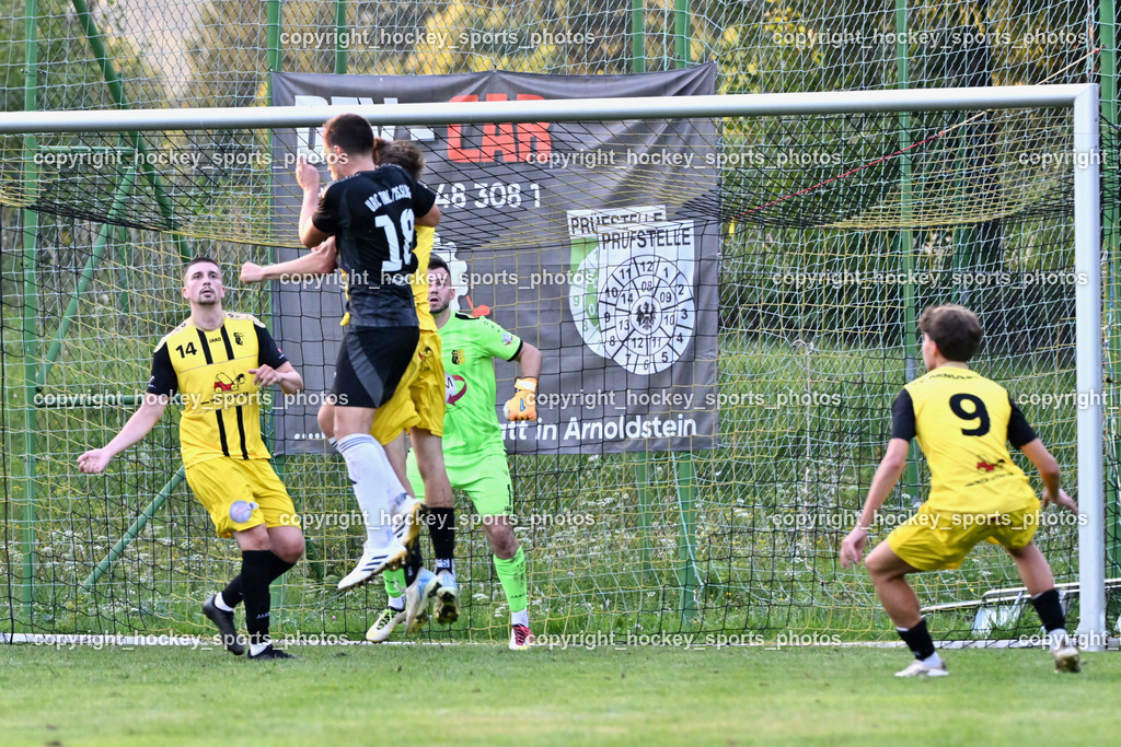 SV Arnoldstein vs. URC Thal Assling | #14 Edis Sehic SV Arnoldstein, #18 Matej Palcic Thal Assling, #1 Moritz Zimmermann SV Arnoldstein, #9 Justin Galli SV Arnoldstein, SV Arnoldstein vs. URC Thal Assling, SV Arnoldstein vs. URC Thal Assling am 09.08.2025 in Arnoldstein (Waldparkstadion Arnoldstein), Austria, (Photo by Bernd Stefan)