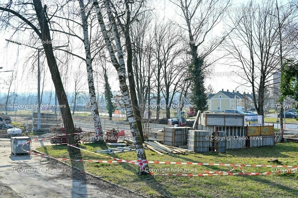 Baustelle Containerdorf Asylanten_ Lunzerstrasse Linz Kleinmünchen_ 04.03.2023-9 | 04.03.2023, Linz, AUT, Lunzerstrasse Kleinmuenchen, im Bild Baustelle Containerdorf Asylanten, Lunzerstrasse Linz Kleinmuenchen, Drohne