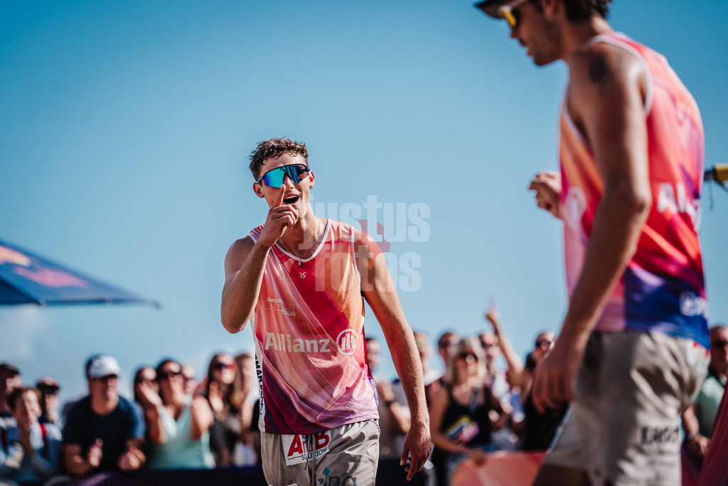 Beachvolleyball | Männer | Deutsche Meisterschaften 2025 Timmendorfer Strand | 06.09.2025 | v.l. Hennes Nissen und Niklas Held