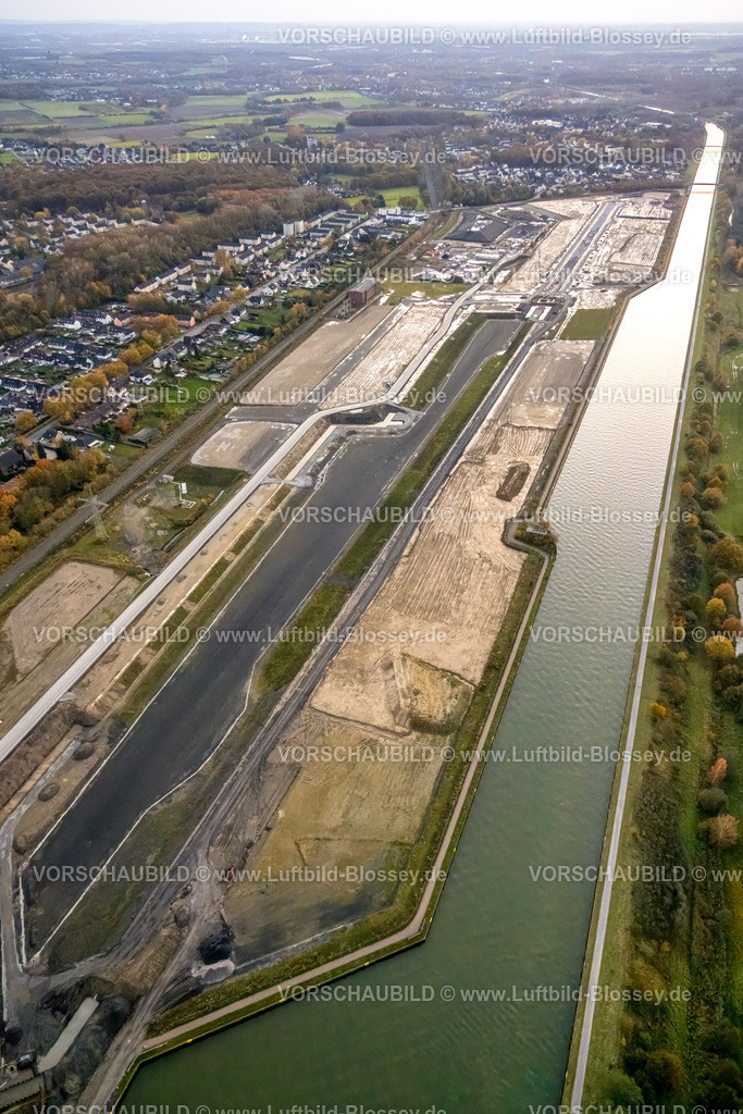Bergkamen231103469 | Luftbild, Wasserstadt Aden, am Datteln-Hamm-Kanal, Baugebiet für geplantes Stadtquartier auf dem Gelände der ehemaligen Zeche Haus Aden, Oberaden, Bergkamen, Ruhrgebiet, Nordrhein-Westfalen, Deutschland